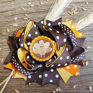Fall and Thanksgiving Holiday Hair Bow